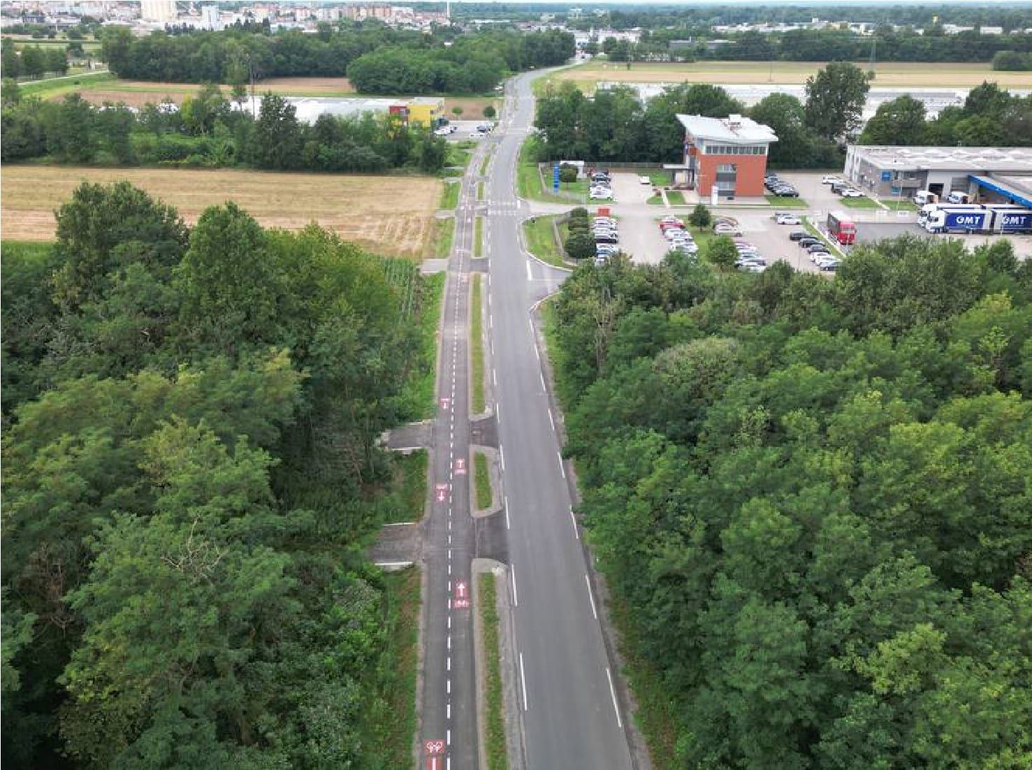Prenovljena Noršinska ulica s kolesarsko stezo